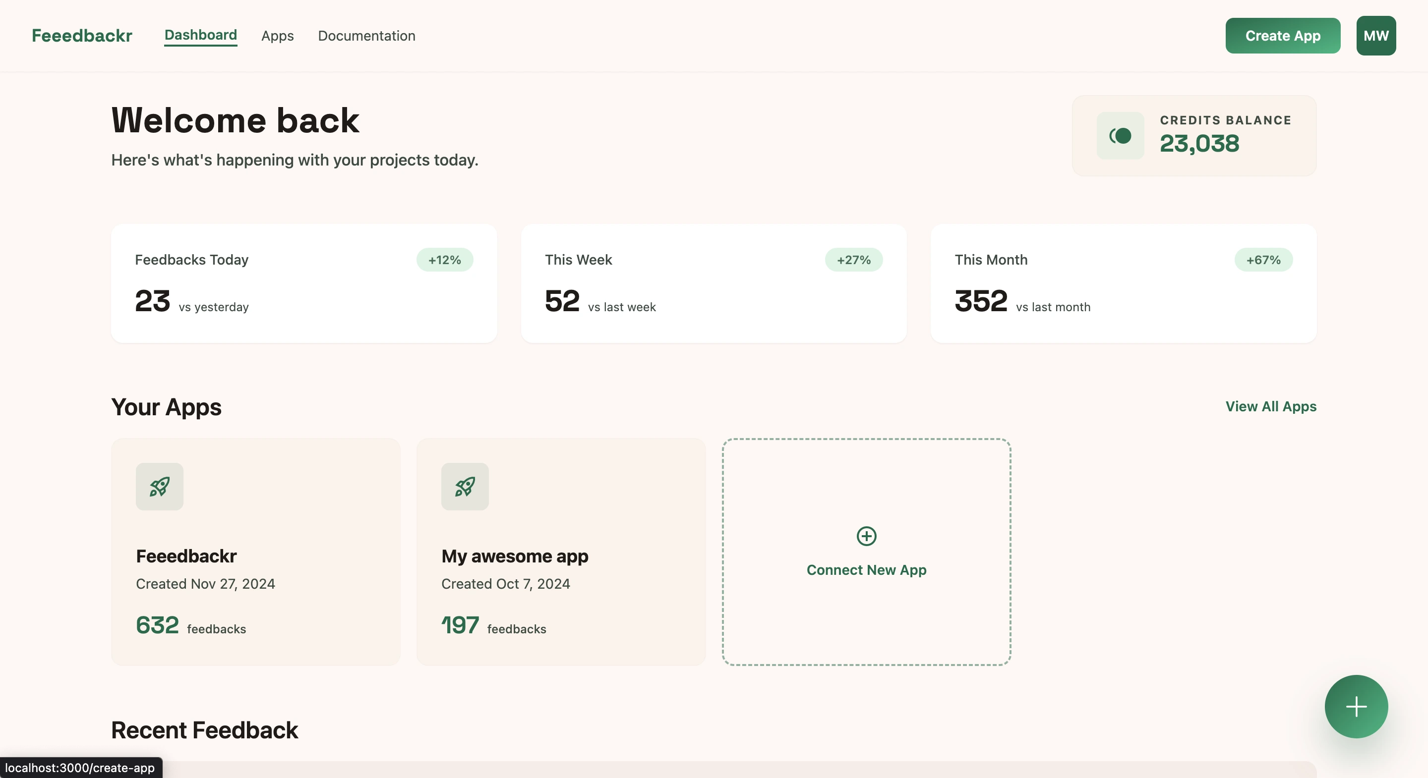 Feeedbackr admin dashboard